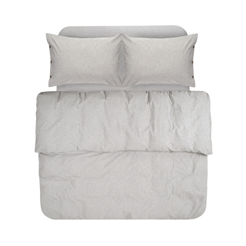 Постільна білизна Lotus Home Washed cotton - Solid light antracite сімейний