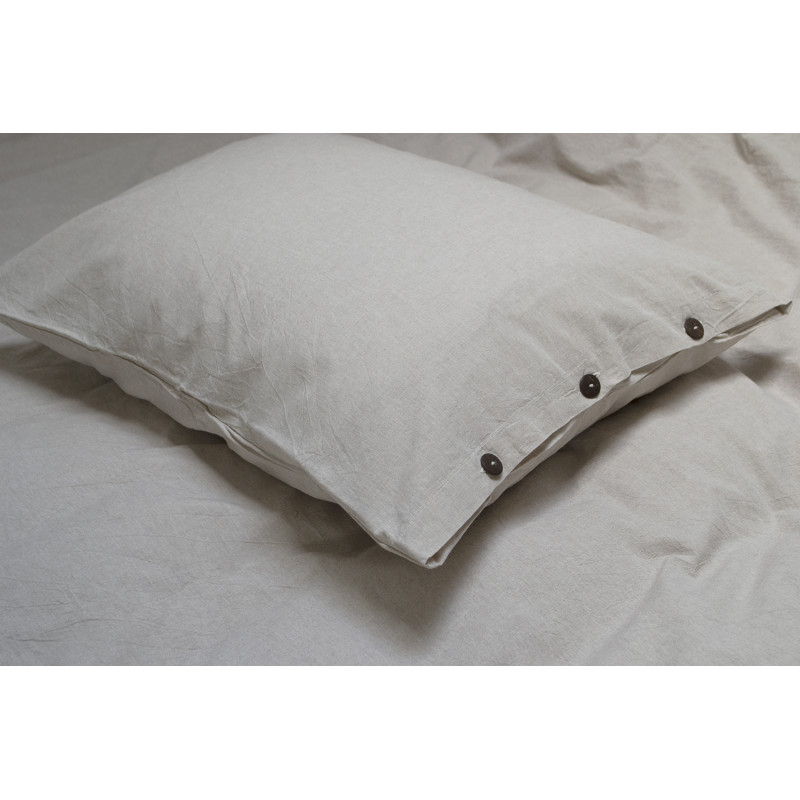 Постільна білизна Lotus Home Washed cotton - Solid kahve-bej євро