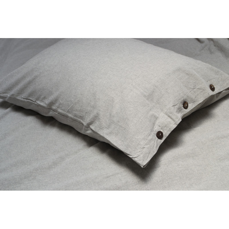 Постільна білизна Lotus Home Washed cotton - Solid light antracite євро