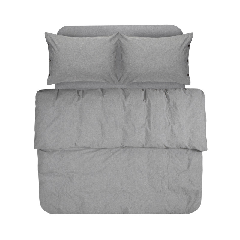 Постільна білизна Lotus Home Washed cotton - Solid antracite євро