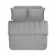 Постільна білизна Lotus Home Washed cotton - Solid antracite євро