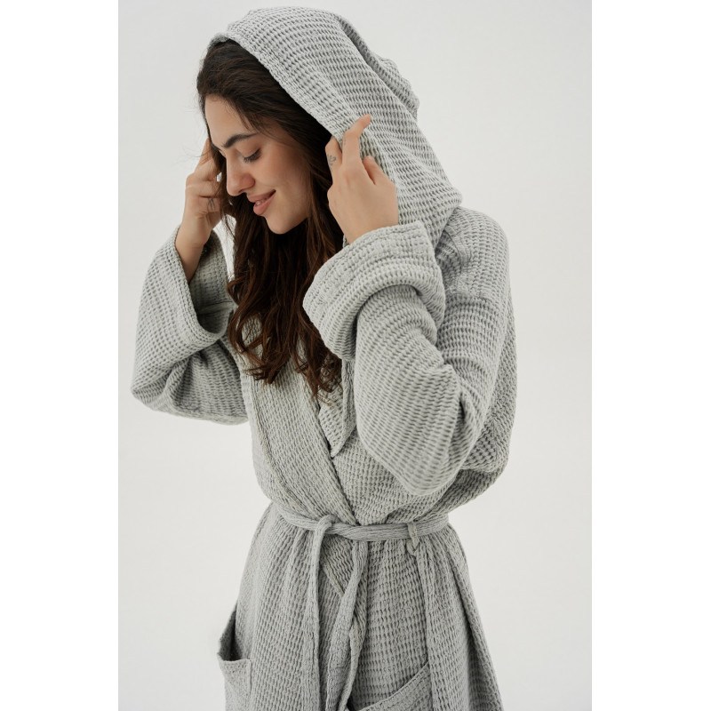 Халат Lotus Home - Rius light gri світло-сірий L/XL