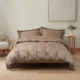 Постільна білизна сатин premium Lotus Home - Dakota Modern кавовий євро