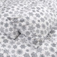 Постільна білизна Lotus Home Фланель - Snowflake білий/сірий полуторний
