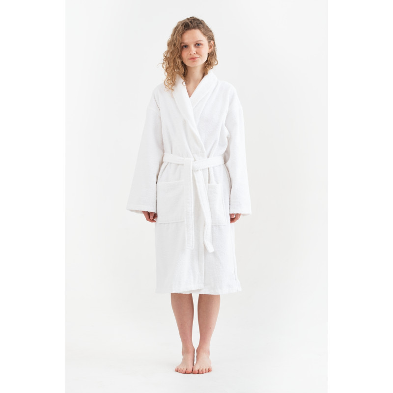 Халат махровий Lotus Home - Basic Line white L