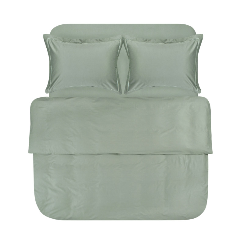 Постільна білизна сатин premium Lotus Home - Dakota Modern оливковий сімейний