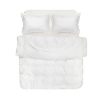 Постільна білизна сатин Lotus Home - White Collection Classic молочний євро