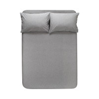 Простирадло з наволочками Lotus Home Washed Cotton - Antracite 260*280