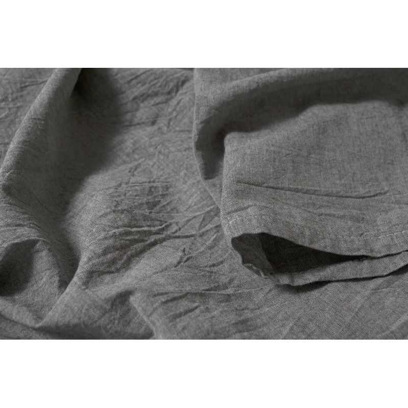 Простирадло з наволочками Lotus Home Washed Cotton - Antracite 260*280