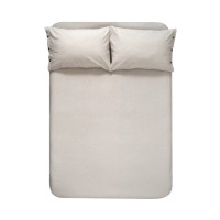 Простирадло з наволочками Lotus Home Washed Cotton - Kahve-bej 260*280