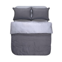 Постільна білизна сатин premium Lotus Home - Basic світло-сірий сімейний