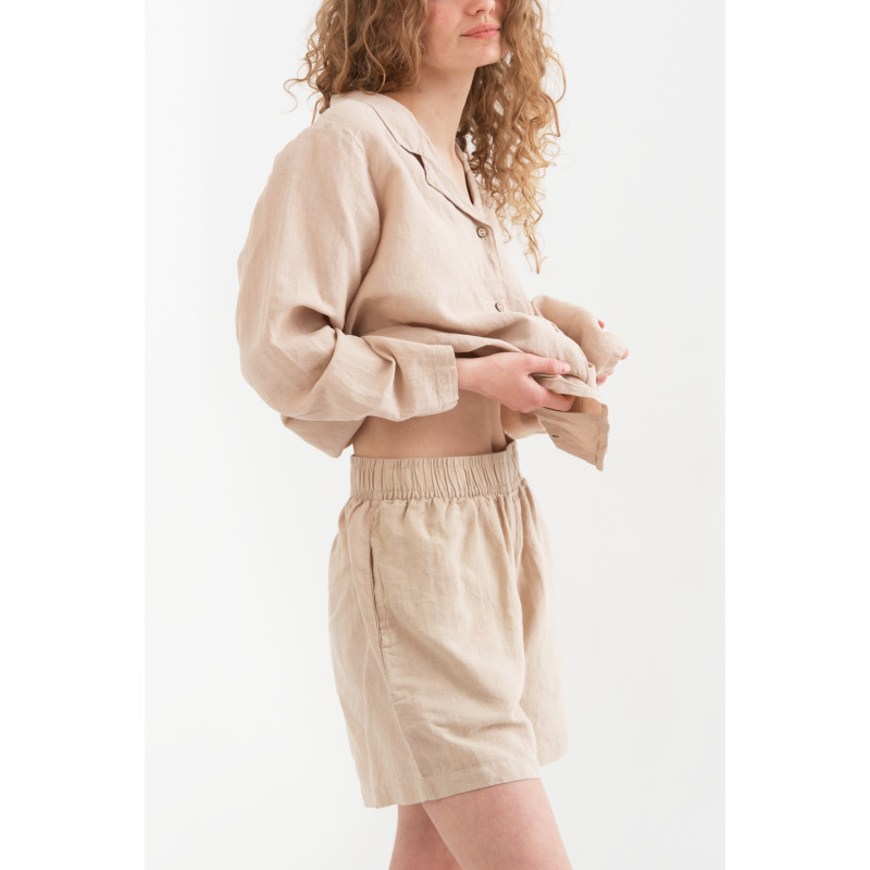 Домашні шорти з льону Lotus Home - Bruma бежевий M