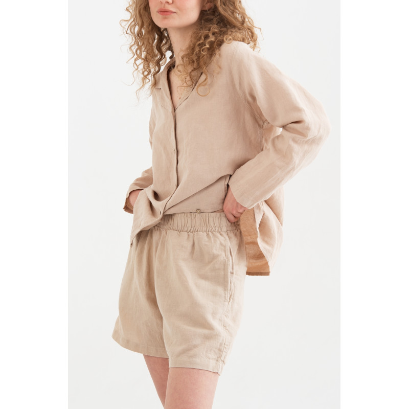 Домашні шорти з льону Lotus Home - Bruma бежевий M