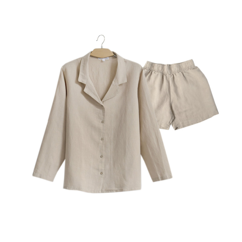 Домашні шорти з льону Lotus Home - Bruma бежевий M