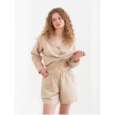 Домашні шорти з льону Lotus Home - Bruma бежевий XL