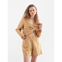 Домашні шорти з льону Lotus Home - Bruma гірчичний M