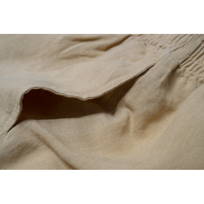 Домашні шорти з льону Lotus Home - Bruma гірчичний M