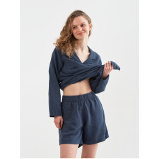 Домашні шорти з льону Lotus Home - Bruma синій M