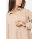 Домашня довга сорочка з льону Lotus Home - Bruma бежевий XL
