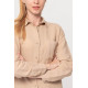 Домашня довга сорочка з льону Lotus Home - Bruma бежевий XL