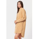 Домашня довга сорочка з льону Lotus Home - Bruma гірчичний M