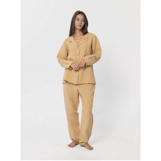 Домашні жіночі штани з льону Lotus Home - Bruma гірчичний L