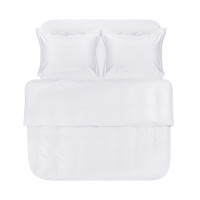 Постільна білизна сатин premium Lotus Home - Dakota Modern білий євро