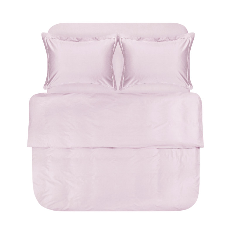 Постільна білизна сатин premium Lotus Home - Dakota Modern рожевий євро