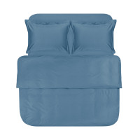 Постільна білизна сатин premium Lotus Home - Dakota Modern синій євро