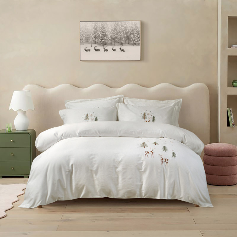 Постільна білизна сатин Lotus Home Craft Collection - Christmas deer євро