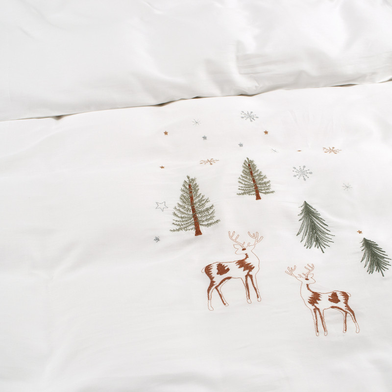 Постільна білизна сатин Lotus Home Craft Collection - Christmas deer євро
