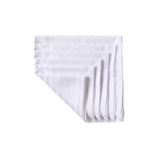 Набір столових серветок Iris Home - Білий сатин страйп 1*1 35*35 (6 од)