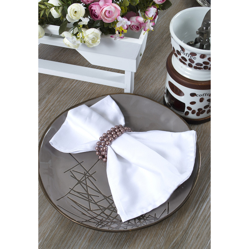 Набір столових серветок Iris Home - Білий сатин класік 30*30 (6 од)