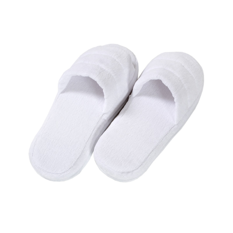 Капці велюрові Lotus - White відкритий носок