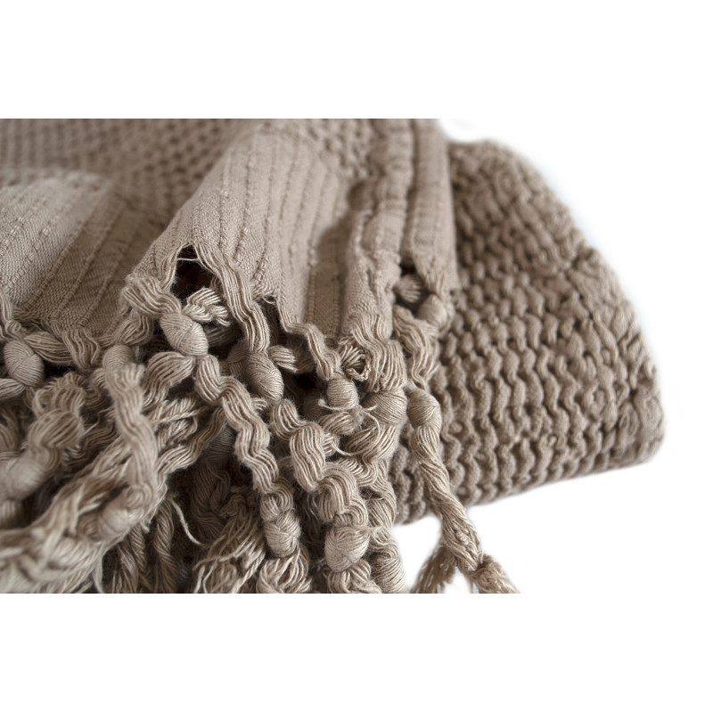 Плед Lotus Home - Rius kahve кавовий 130*170