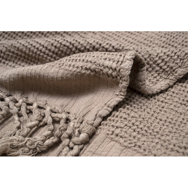 Плед Lotus Home - Rius kahve кавовий 130*170