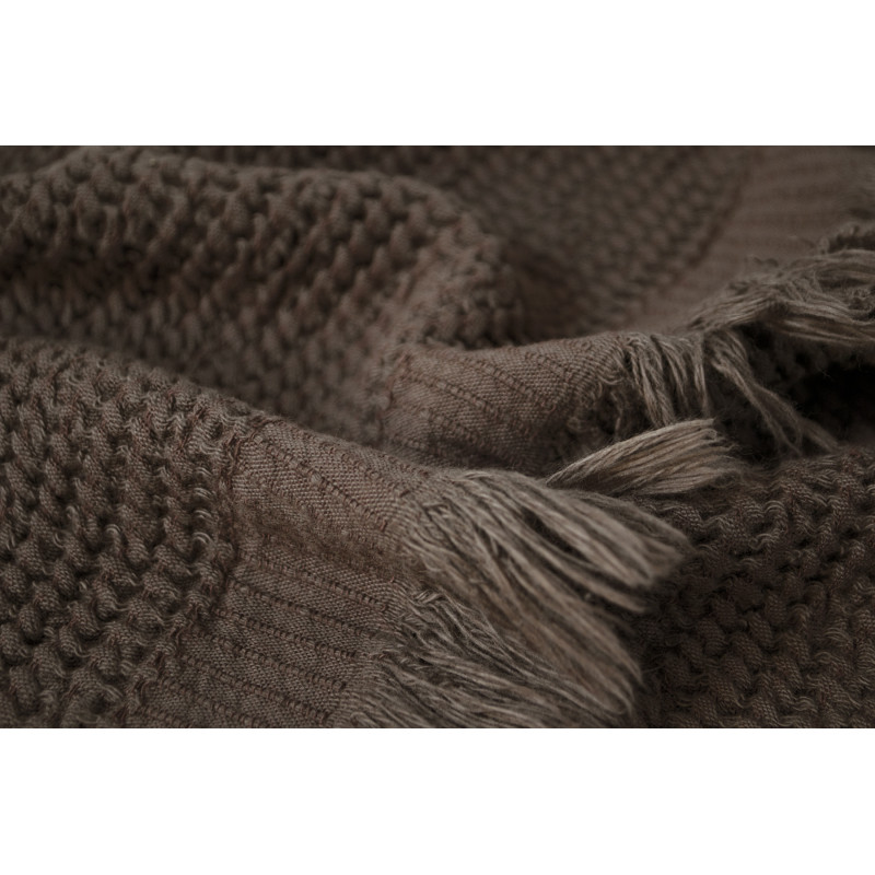 Рушник Lotus Home - Rius dark brown темно-коричневий 90*170