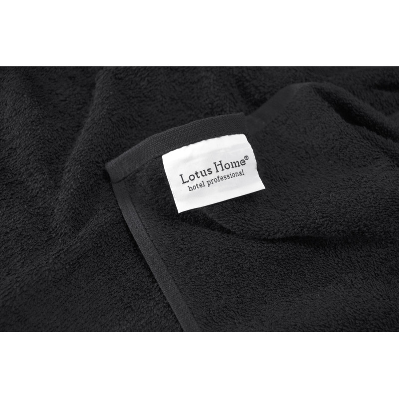 Рушник Lotus Black - Чорний 50*90 (16/1) 500 г/м²
