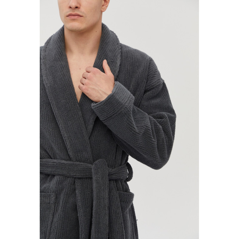 Халат Lotus Home - Bold New antrasit махровий L