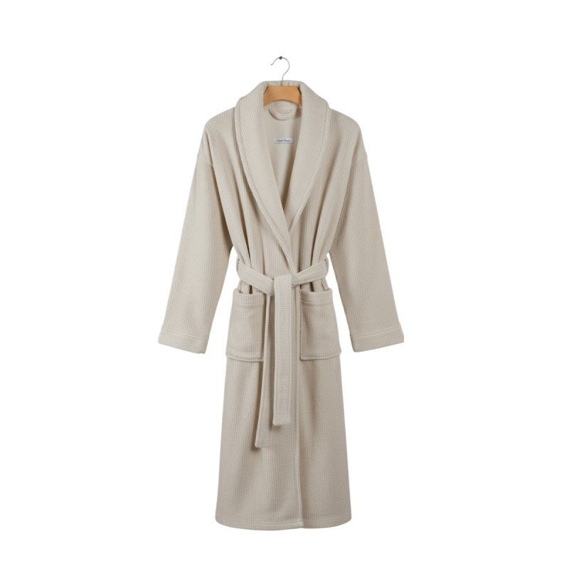 Халат Lotus Home - Bold New beige махровий M