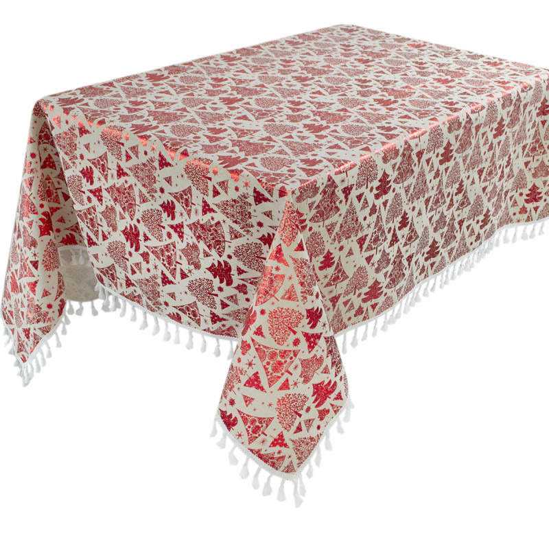 Скатертина Lotus Home - New Year червона 140*180