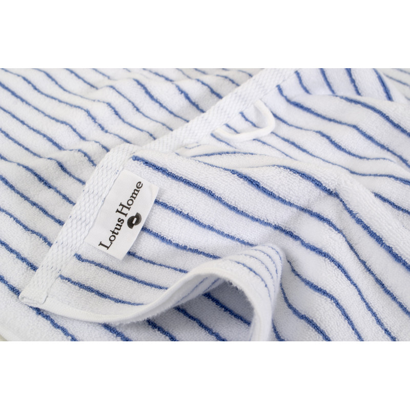 Рушник Lotus Home Готель Premium - Microcotton Stripe White-Blue 90*150 550 г/м²