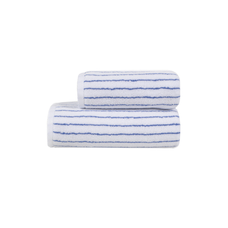 Рушник Lotus Home Готель Premium - Microcotton Stripe White-Blue 90*150 550 г/м²
