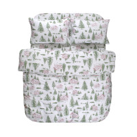 Постільна білизна Lotus Home Фланель - Snowy Forest євро