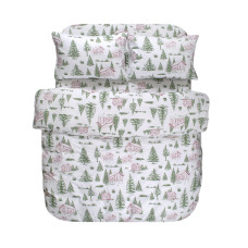 Постільна білизна Lotus Home Фланель - Snowy Forest євро