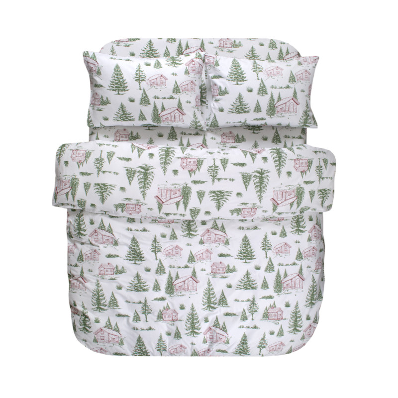 Постільна білизна Lotus Home Фланель - Snowy Forest євро