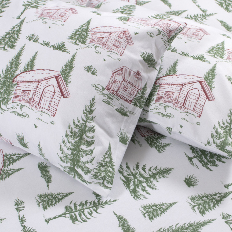 Постільна білизна Lotus Home Фланель - Snowy Forest євро