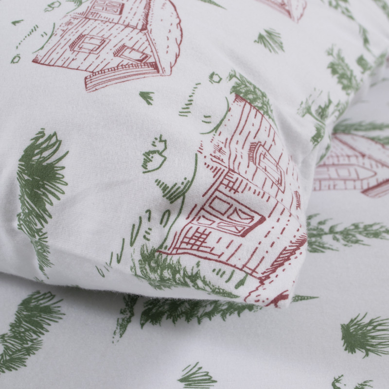 Постільна білизна Lotus Home Фланель - Snowy Forest євро