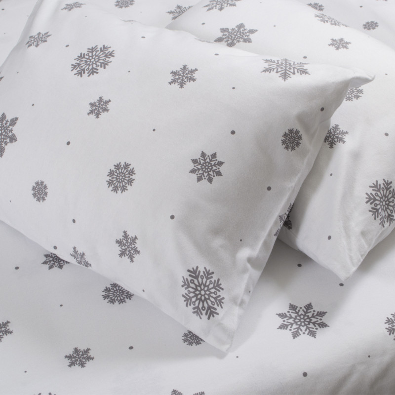 Постільна білизна Lotus Home Фланель - Crystal Snow євро