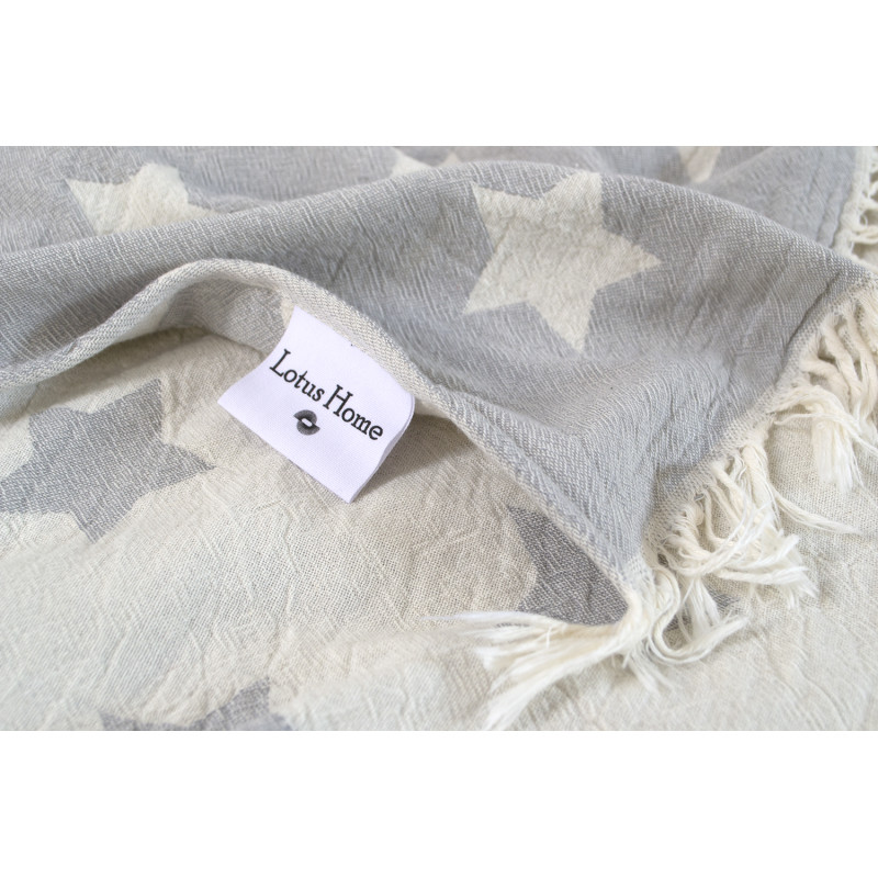 Плед Lotus Home - Star throw сірий 130*170